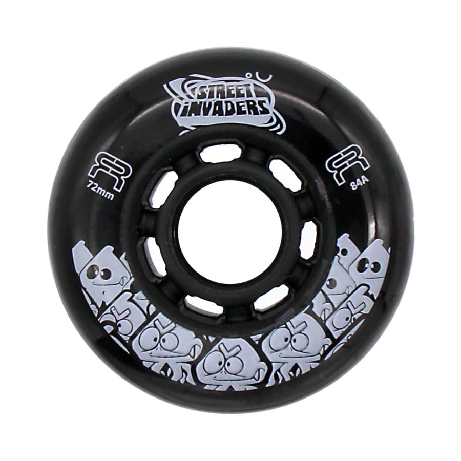 FR Skates STREET INVADERS 2 BLACK 72mm 84A 一個 インラインスケート ウィール エフアール タイヤ