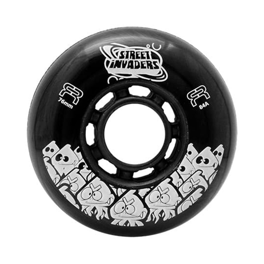FR Skates STREET INVADERS 2 BLACK 76mm 84A 一個 インラインスケート ウィール エフアール タイヤ