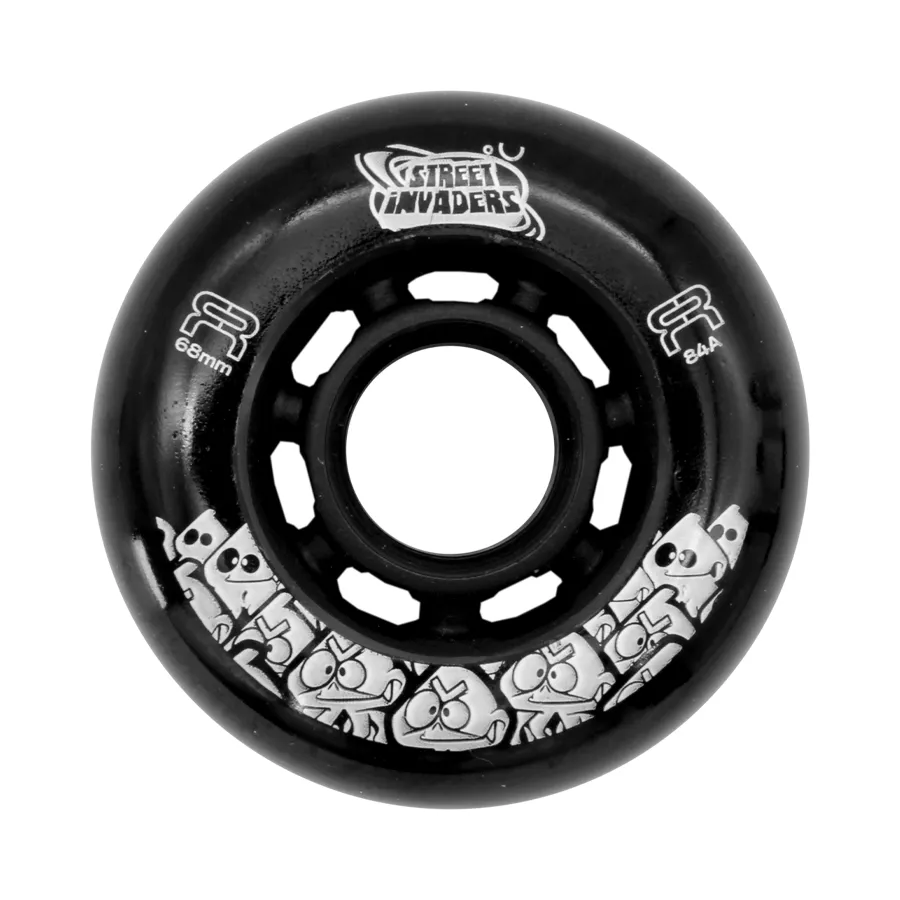 FR Skates STREET INVADERS 2 BLACK 68mm 84A 一個 インラインスケート ウィール エフアール タイヤ