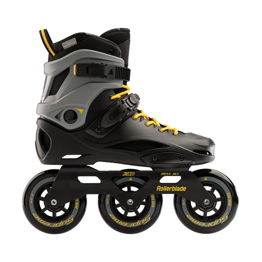 ROLLERBLADE RB 110 BLACK&SAFFRON YELLOW インラインスケート ブーツ ローラーブレード ハードブーツ 3WD 大口径