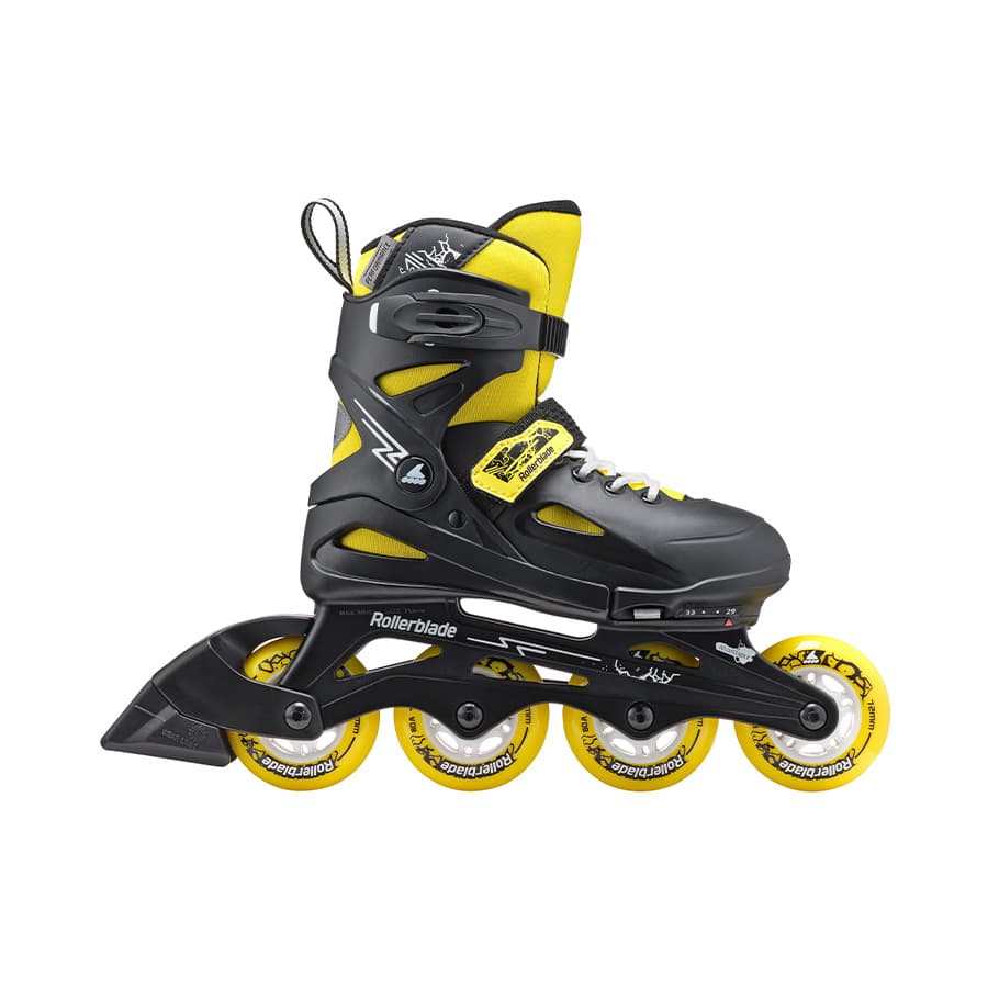 ROLLERBLADE FURY BLACK&YELLOW インラインスケート ブーツ ローラーブレード ハードブーツ 子供 キッズ