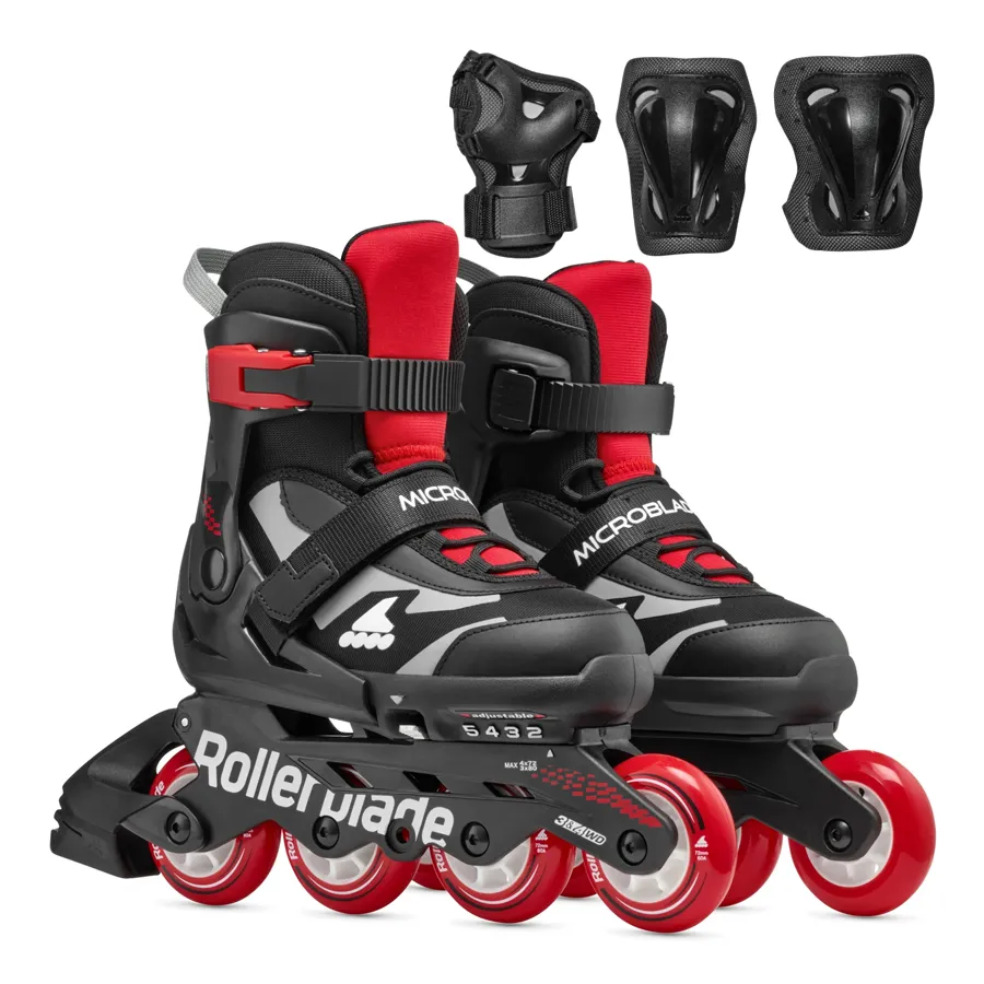 ROLLERBLADE MICROBLADE COMBO BLACK&RED インラインスケート ブーツ ローラーブレード ハードブーツ 子供 キッズ